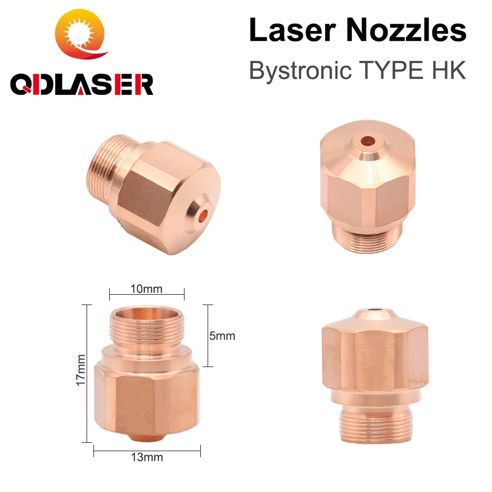 QDLASER Bystronic OEM Laser Nozzles Layer Dia.28mm Caliber 1.0 - 3.0 for OEM Bystronic FIBER Laser Cutting Head 10pcs/lot