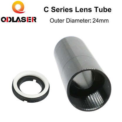 QDLASER  C Series CO2 Laser Lens Tube Outer Diameter 24mm for Lens Dia.20mm FL50.8/63.5/101.6MM for CO2 Laser Head