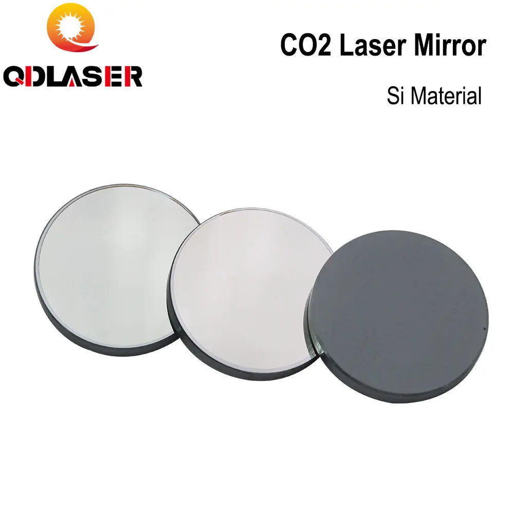 QDLASER 3pcs Co2 Laser Si Reflective Mirrors 25mm for Laser Engraver Gold-Plated Silicon Reflector Lenses