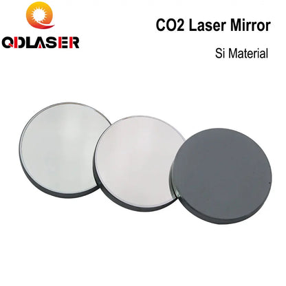 QDLASER 3pcs Co2 Laser Si Reflective Mirrors 25mm for Laser Engraver Gold-Plated Silicon Reflector Lenses