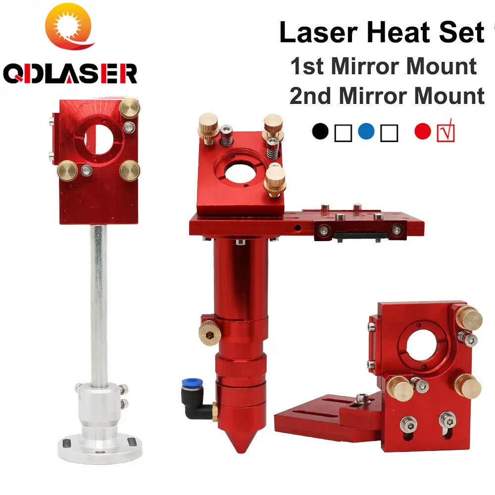 QDLASER High Quality CO2 Laser Head Focus Lens 20mm Reflective Mirror 25mm Integrative Mount for Laser Engraving Cutting Machine