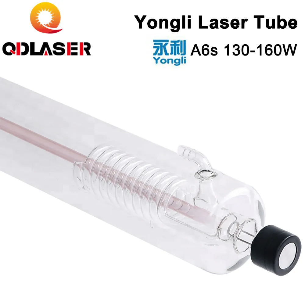 High Power A6s Yongli Laser Tube 130W Length 1650 Dia. 80mm for CO2 Laser Engraving and Cutting Machine