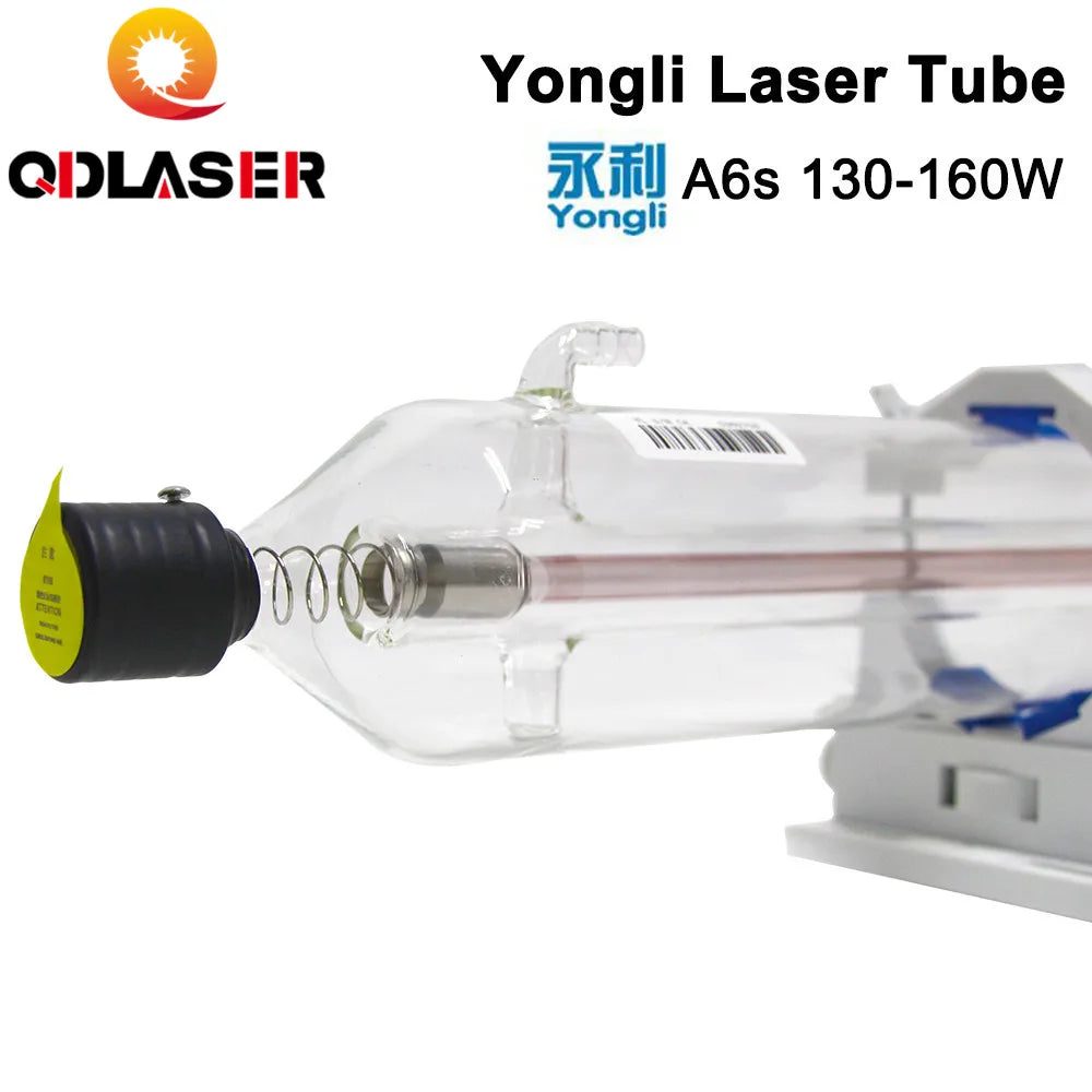 High Power A6s Yongli Laser Tube 130W Length 1650 Dia. 80mm for CO2 Laser Engraving and Cutting Machine