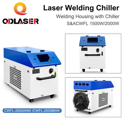 QDLASER CWFL 1500W&2000W S&A Laser Welding Chiller 50/60Hz Handheld Welding Housing with Chiller for Laser Welding Machine