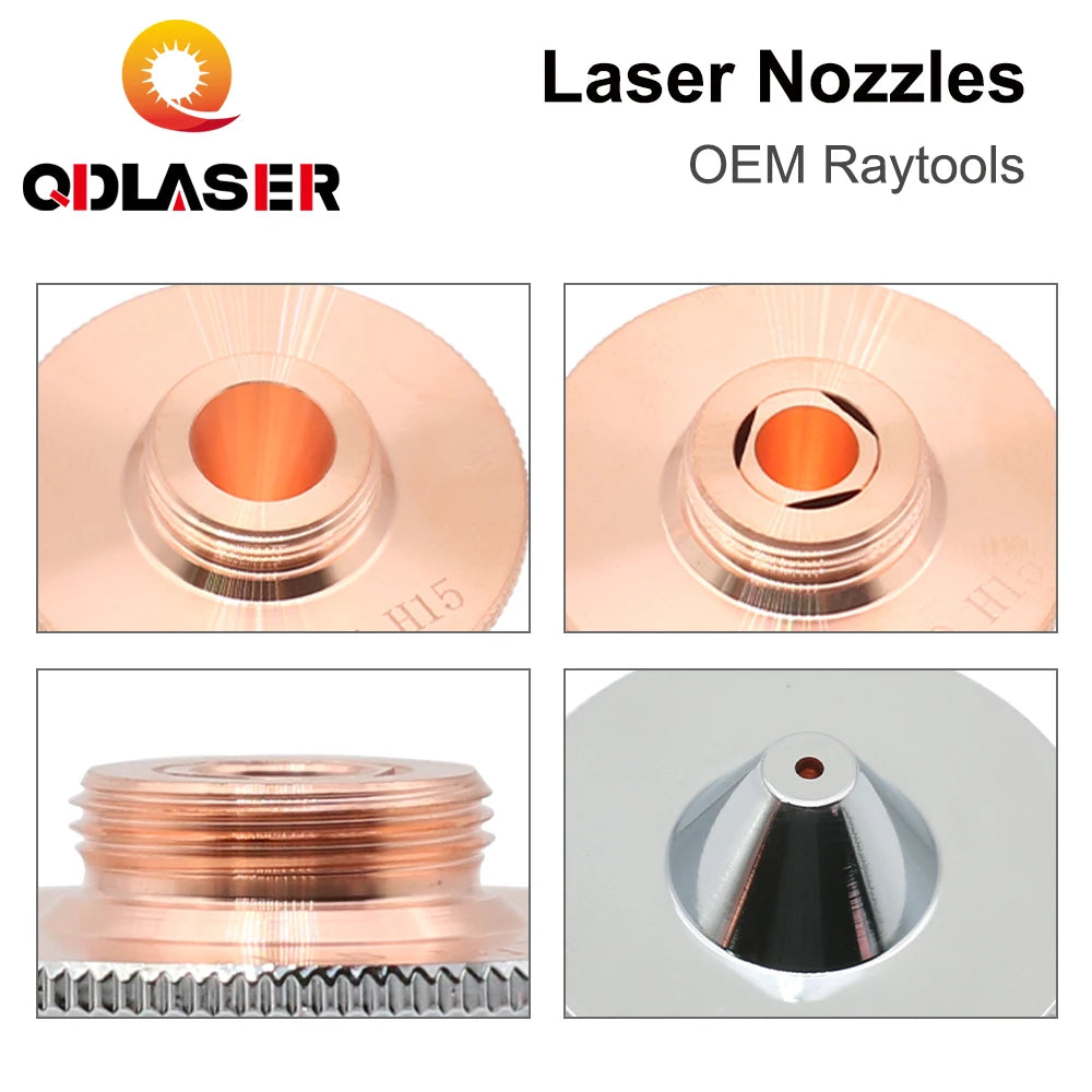 QDLASER C Type TQ Laser Nozzles Dia.32 H15 Single Layer Chrome-Plated Double Layers Caliber 0.8-5.0mm for Cutting Head