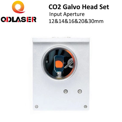 QDLASER CO2 Laser Scanning Galvo Head 10.6um Input Aperture 12mm/14mm/16mm/20mm/30mm Laser Marking Head