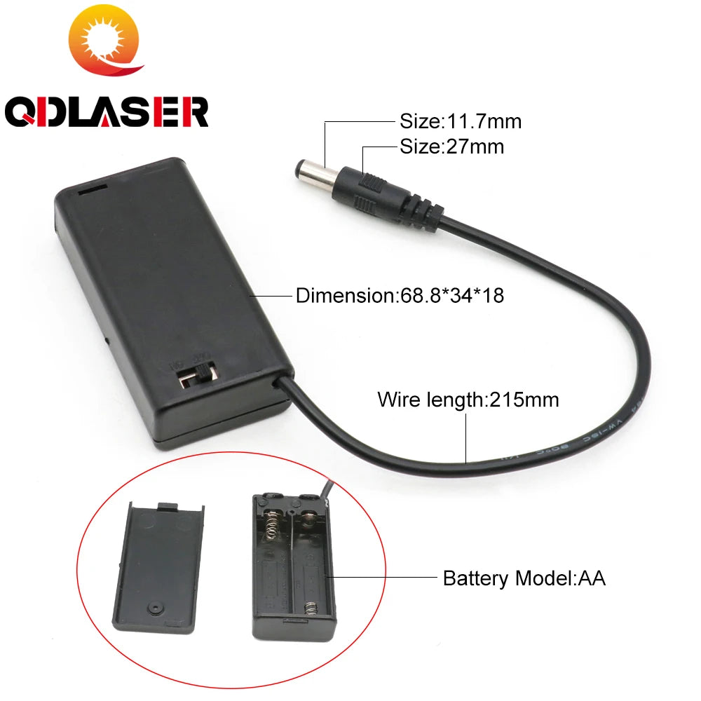 Laser Module Diode Alignment Red Light Laser Line Locator With Battery Case for Woodworking Machine Positioning