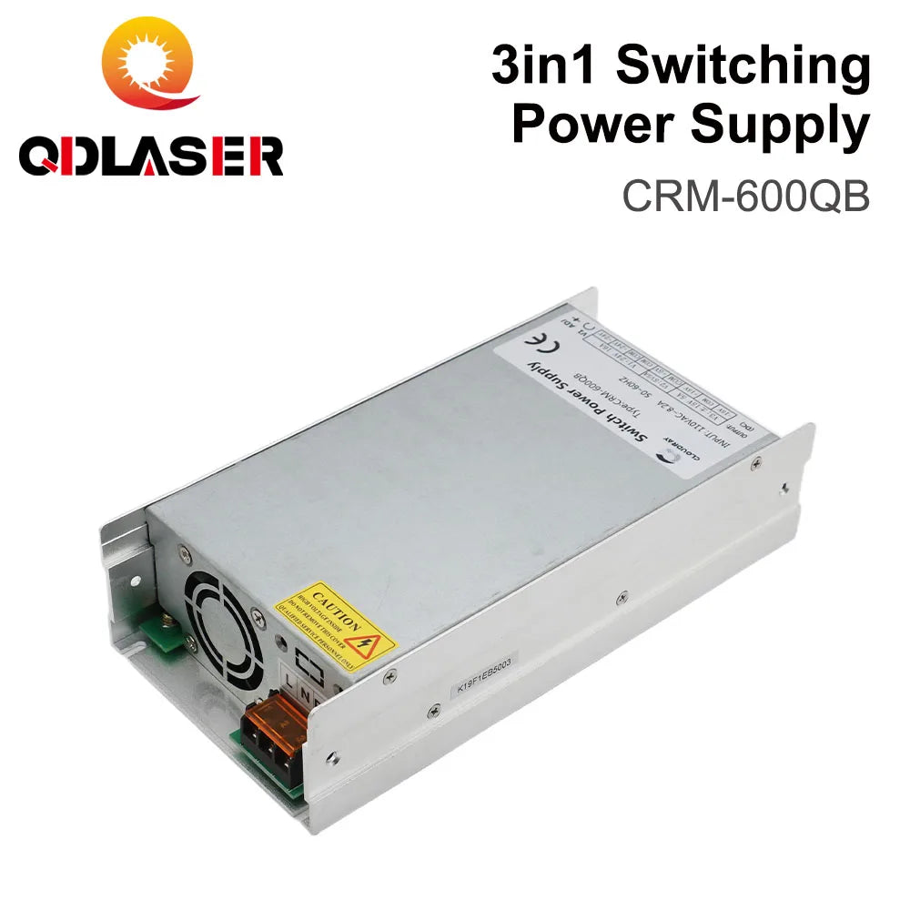 QDLASER 3in1 Switching Power Supply CRM-600QB 5V 15V 24V 110V/220V 16.5A  5A  for Fiber Marking Machine Power System