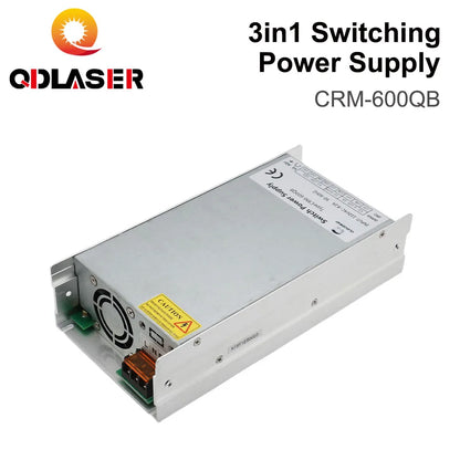 QDLASER 3in1 Switching Power Supply CRM-600QB 5V 15V 24V 110V/220V 16.5A  5A  for Fiber Marking Machine Power System