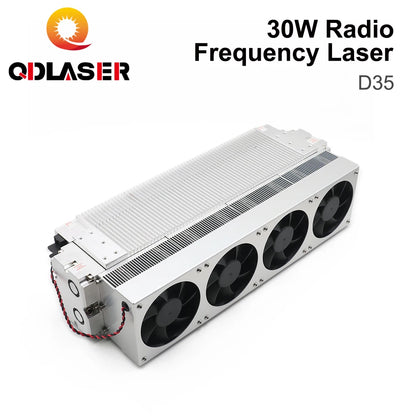 QDLASER 30W DAVI CO2 RF Laser Tube 10.6/9.3/10.2um Metal CO2 Laser Tube D35 for CO2 Laser Engraving and Marking Machine