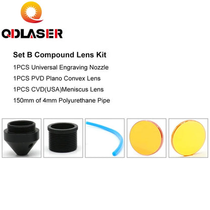 QDLASER Laser Parts Compound/Universal Engraving Nozzle for Co2 Laser Head