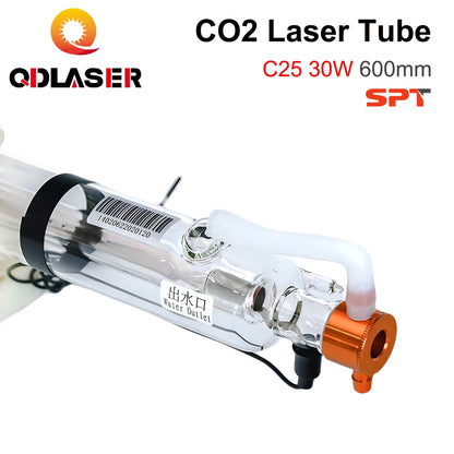 QDLASER SPT C25 30-35W Co2 Laser Tube Length 600mm Diameter 50mm for CO2 Laser Engraving Cutting Machine