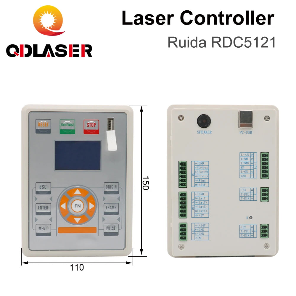 QDLASER Ruida RDC5121  Lite Version Co2 Laser DSP Controller for CO2laser Cutting  Laser Engraving  Laser Welding