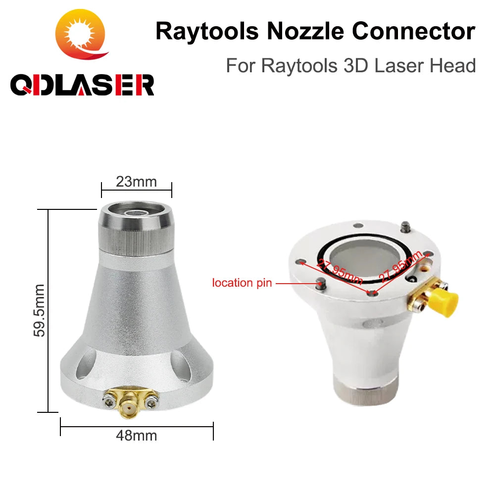QDLASER 3D Laser Nozzle Connector F150 F200 Laser Ceramic Sensor Part for Raytools 3D Laser Cutting Head