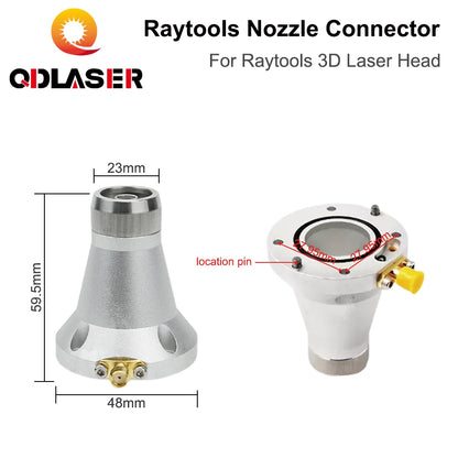 QDLASER 3D Laser Nozzle Connector F150 F200 Laser Ceramic Sensor Part for Raytools 3D Laser Cutting Head
