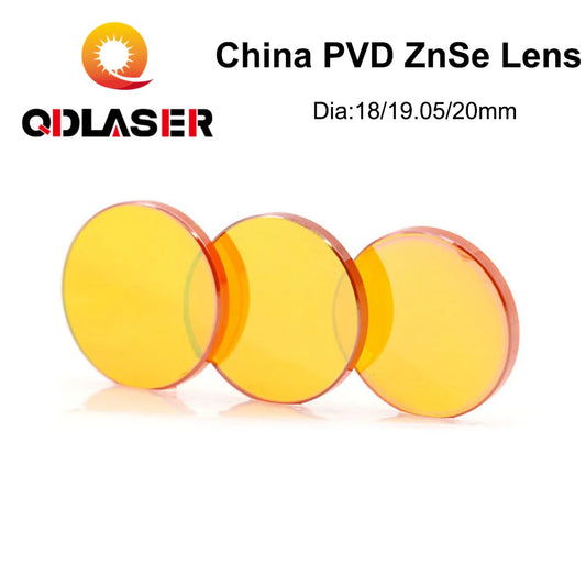 PVD ZnSe China Co2 Laser Lens Dia.18/19/ 19.05 /20mm  FL38.1/50.8/63.5/76.2/101.6mm for Engraving/cutting Machines
