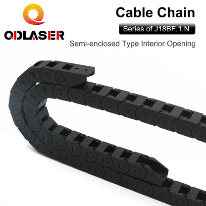QDLASER Transmission Cable Chain Semi-Enclosed Interior Opening 18x18 18x25 18x37 18x50 Drag Plastic Towline Transmission