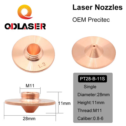 QDLASER OEM Precitec Type B Laser Cutting Nozzle D28