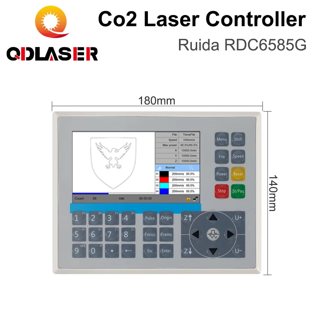 QDLASER Ruida RDC6585G Controller 8-axis CO2 Motion Controller Controller System for CO2 Laser Engraving and Cutting Machines