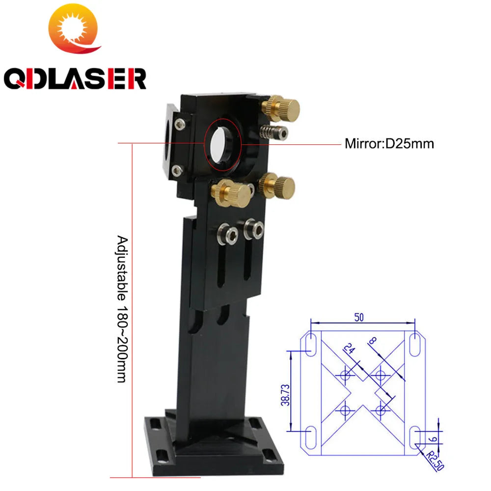 QDLASER Co2 Laser Parts E  Series Laser Head 1st Mirror Mount For Laser Engraving and Cutting Machine