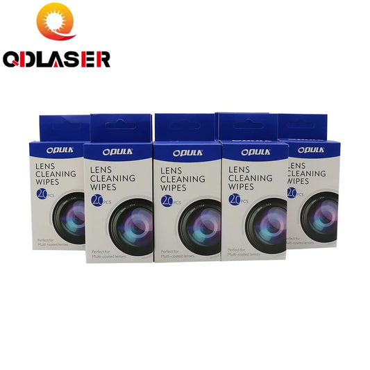 QDLASER Lens cleaning wipes Suitable for multi-layer coated lenses for 10.6um CO2 and 1064nm Fiber Laser Lenses mirror 20 Pcs