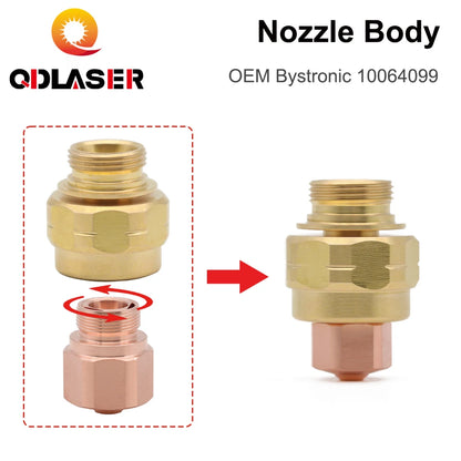 QDLASER  OEM 10064099 Laser Nozzles Holder M15-M10 for Fiber Laser Cutting Head Replacement Parts