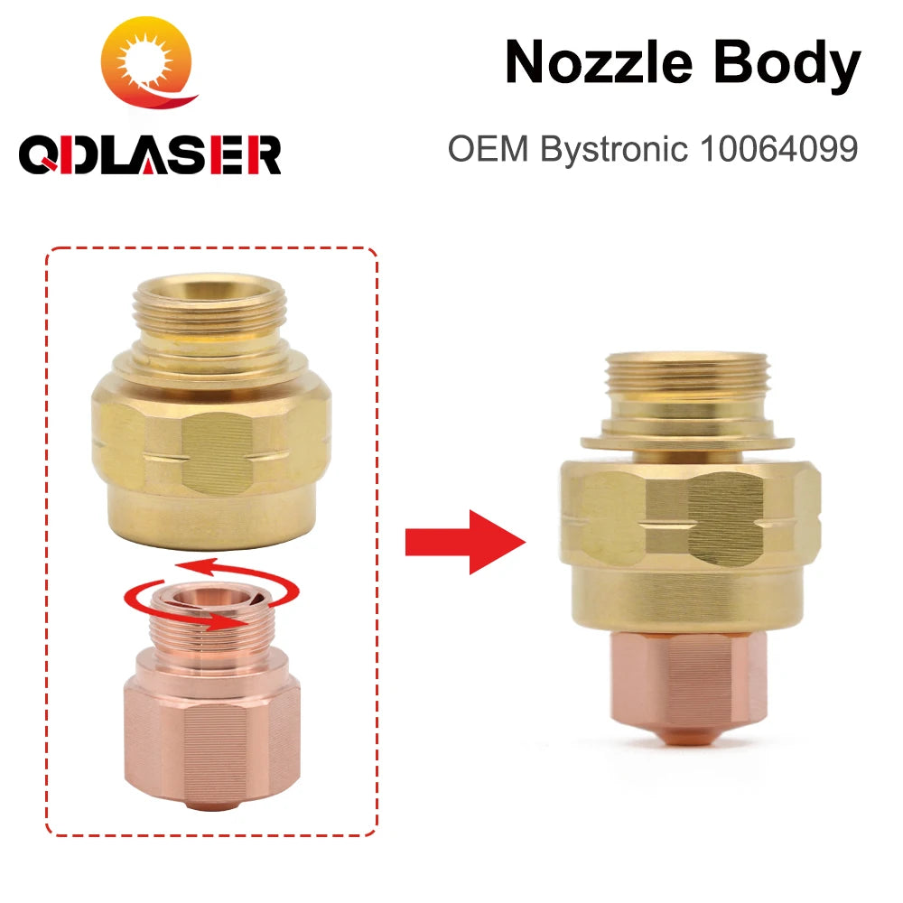 QDLASER  OEM 10064099 Laser Nozzles Holder M15-M10 for Fiber Laser Cutting Head Replacement Parts