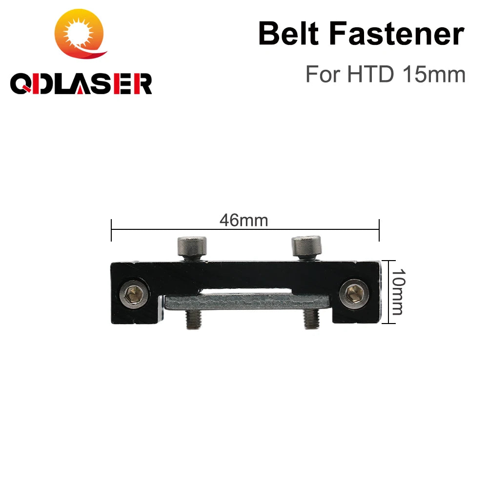 QDLASER E-series Belt Fastener for HTD-3M 15mm Open-Ended Timing Belt Transmission for X/Y Axis Hardware Tools Machine Parts