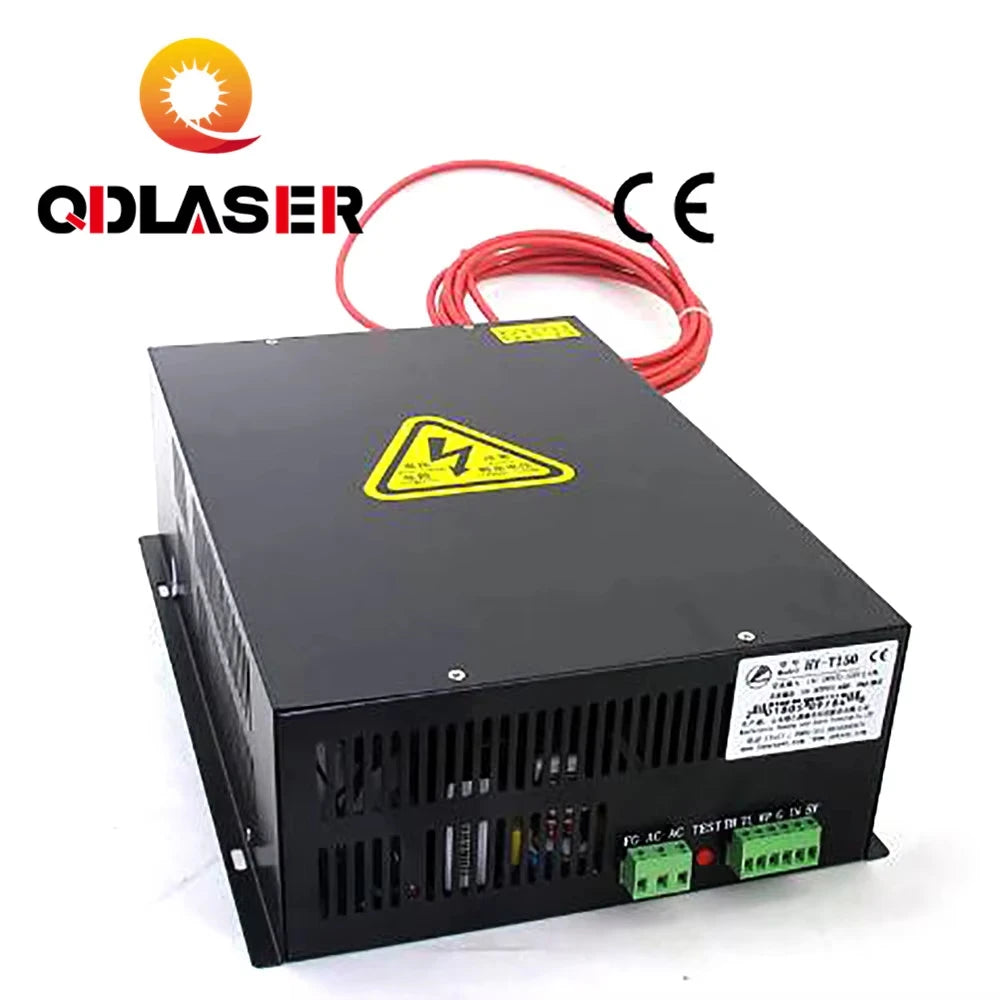 QDLASER 150W CO2 Laser Power Supply for CO2 Laser Engraving Cutting Machine HY-T150 T / W Plus Series with Long Warranty