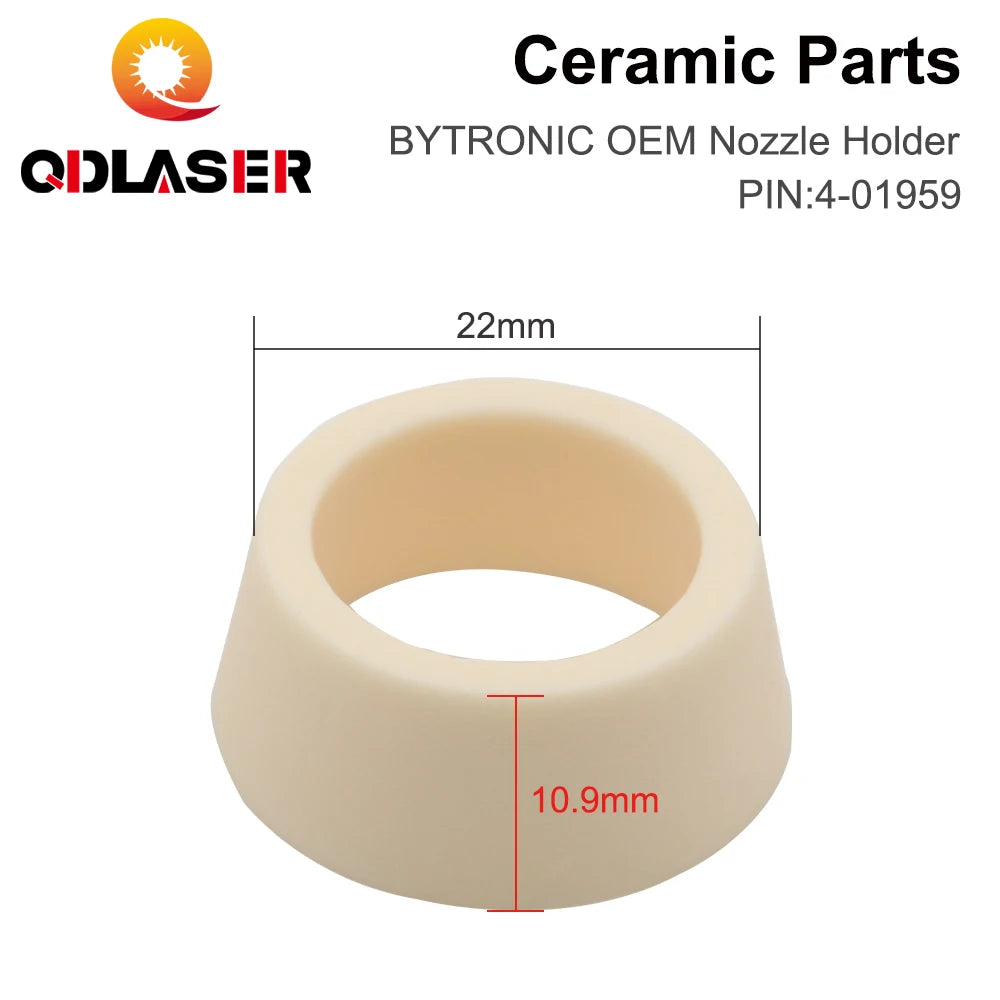 QDLASER  OEM Laser Ceramic Ring 4-01959 D26 H10.9mm Nozzle Holder for  Fiber Laser Cutting Head