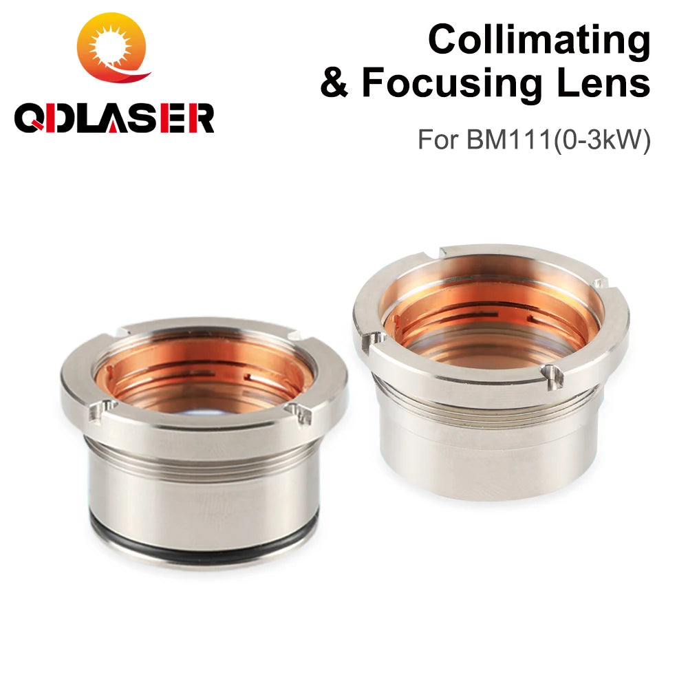 QDLASER BM111 0-3KW Collimating &amp; Focusing Lens D30 F100 F125mm with Lens Holder for Raytools Laser Cutting Head BM111