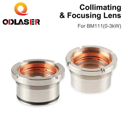 QDLASER BM111 0-3KW Collimating &amp; Focusing Lens D30 F100 F125mm with Lens Holder for Raytools Laser Cutting Head BM111