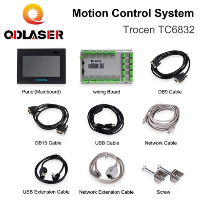 QDLASER Trocen TC6832 Spindle Cutting Vibrating Knife Control System Co2 Laser Controller for Engraving Machine High Speed DSP