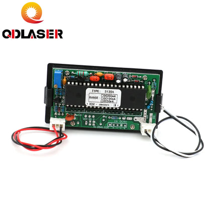 QDLASER 50mA LED Digital Ammeter DC 0-50mA Analog Amp Panel Meter Current for CO2 Laser Engraving and Cutting Machines