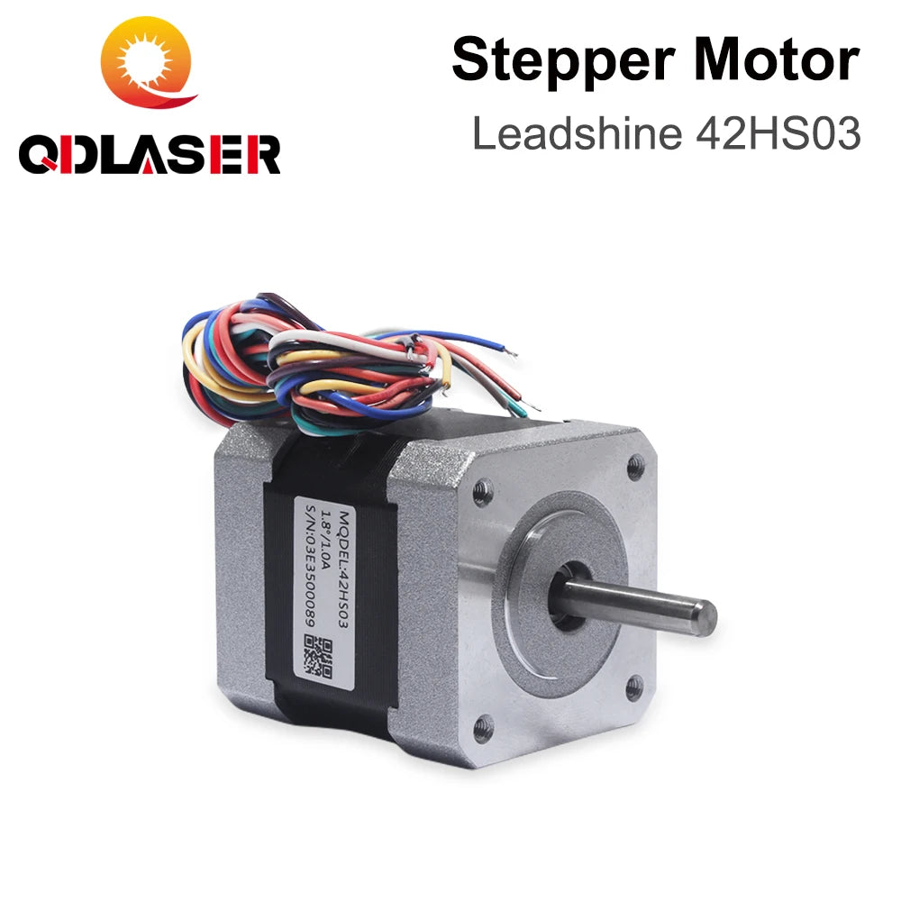 QDLASER Leadshine 42HS03 2 Phase Stepper Motor 0.7A 0.47NM 48mm Length Shaft 8mm for Co2 Laser Machine CNC 3D Print Machine