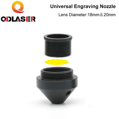QDLASER Laser Parts Compound/Universal Engraving Nozzle for Co2 Laser Head
