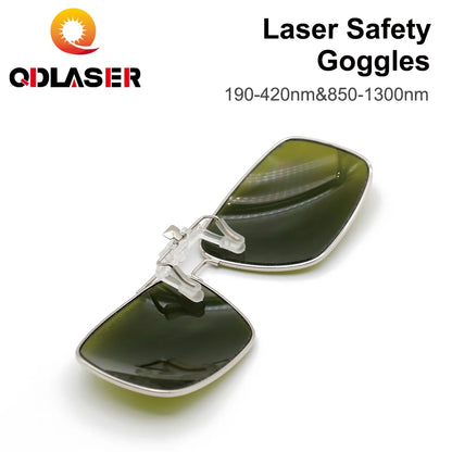 QDLASER Clip-on 1064nm Laser Safety Glasses Type E 850-1300nm OD6+ CE Protective Mirror for Fiber Laser Marking and Cutting