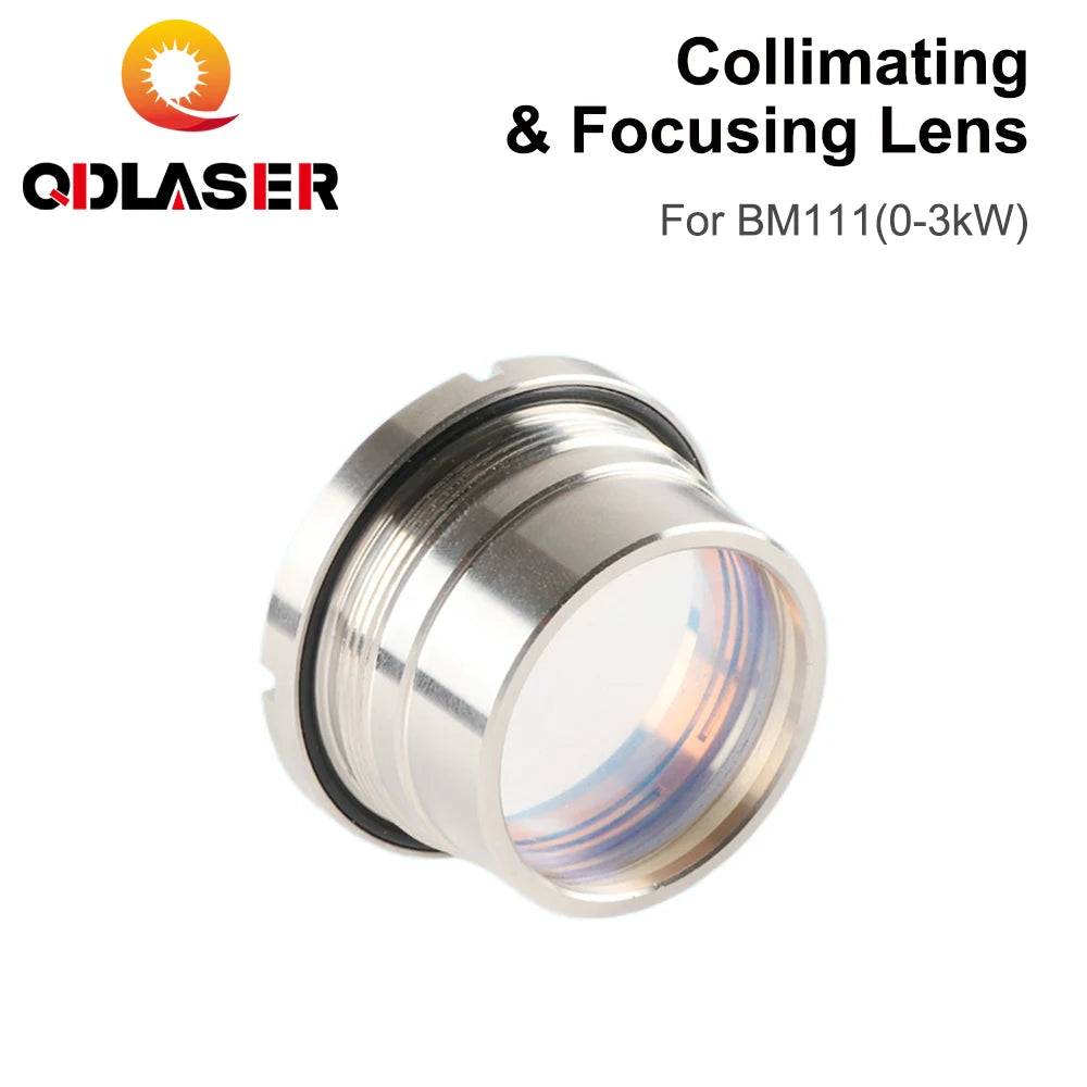 QDLASER BM111 0-3KW Collimating &amp; Focusing Lens D30 F100 F125mm with Lens Holder for Raytools Laser Cutting Head BM111