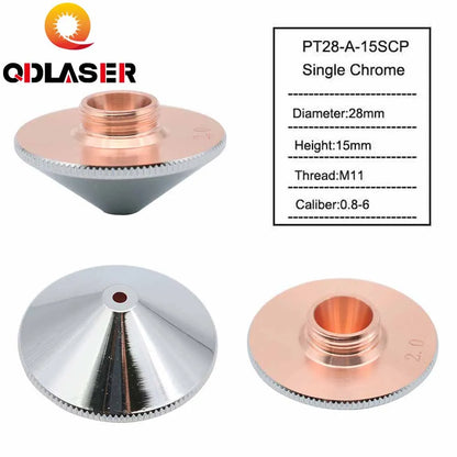 QDLASER Fiber Laser Cutting Machine Parts D28 OEM Precitec Type a Normal Laser Cutting Nozzle