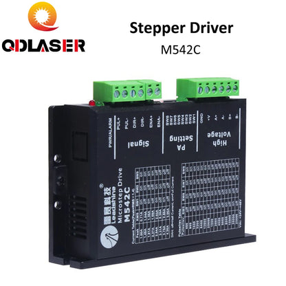 QDLASER Leadshine 2-Phase Stepper Motor Driver M542C Input Voltage 24-48VDC Current 1.0-4.2A Stepper Motor Driver