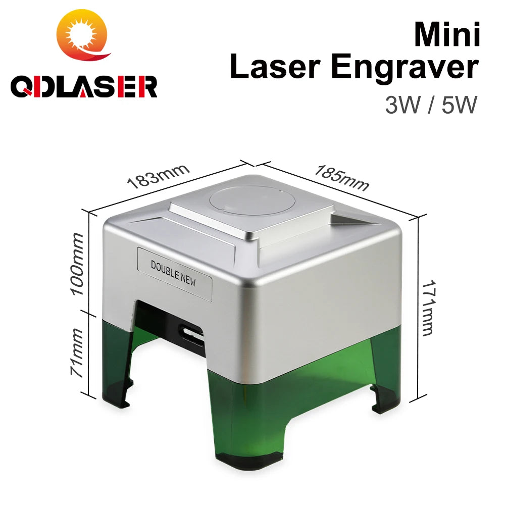 QDLASER MINI Laser Engraver 5000mw Fast Mini Logo Mark Printer CNC DIY Laser Engraving Machine  Cutter Woodworking Wood Plastic
