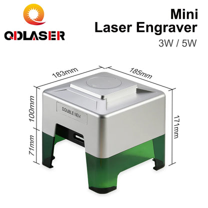 QDLASER MINI Laser Engraver 5000mw Fast Mini Logo Mark Printer CNC DIY Laser Engraving Machine  Cutter Woodworking Wood Plastic