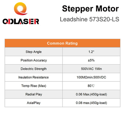 QDLASER Leadshine 3 Phase Stepper Motor 573S20-LS
