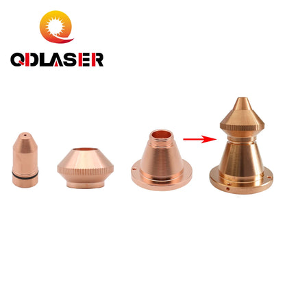 QDLASER OEM Type D Fiber Laser Cutting Nozzle Mounting TIP Retainer Nut for Raytools Laser Head