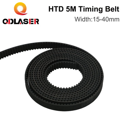 QDLASER HTD-5M Open Belt 5M Timing Belt 5M-15 20 25 30mm Polyurethane for CO2 Laser Engraving Cutting Machine