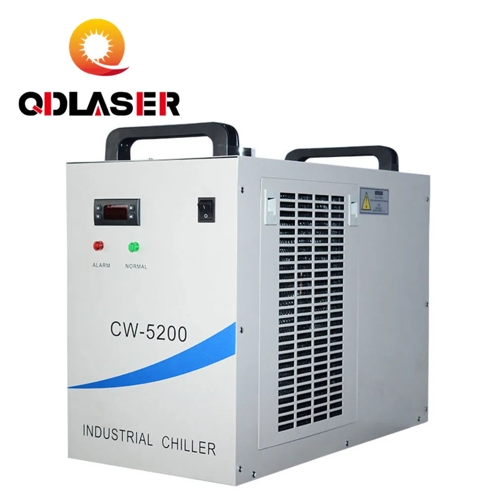 QDLASER CW-5200 Laser Water Chiller for Cooling a Single 150W or Dual 100W CO2 Laser Tubes