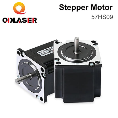 QDLASER Leadshine 57HS09 2 Phase Stepper Motor NEMA23 3.0A 0.9NM Length 55mm Shaft 6.35mm for Co2 Laser Engraving Machine