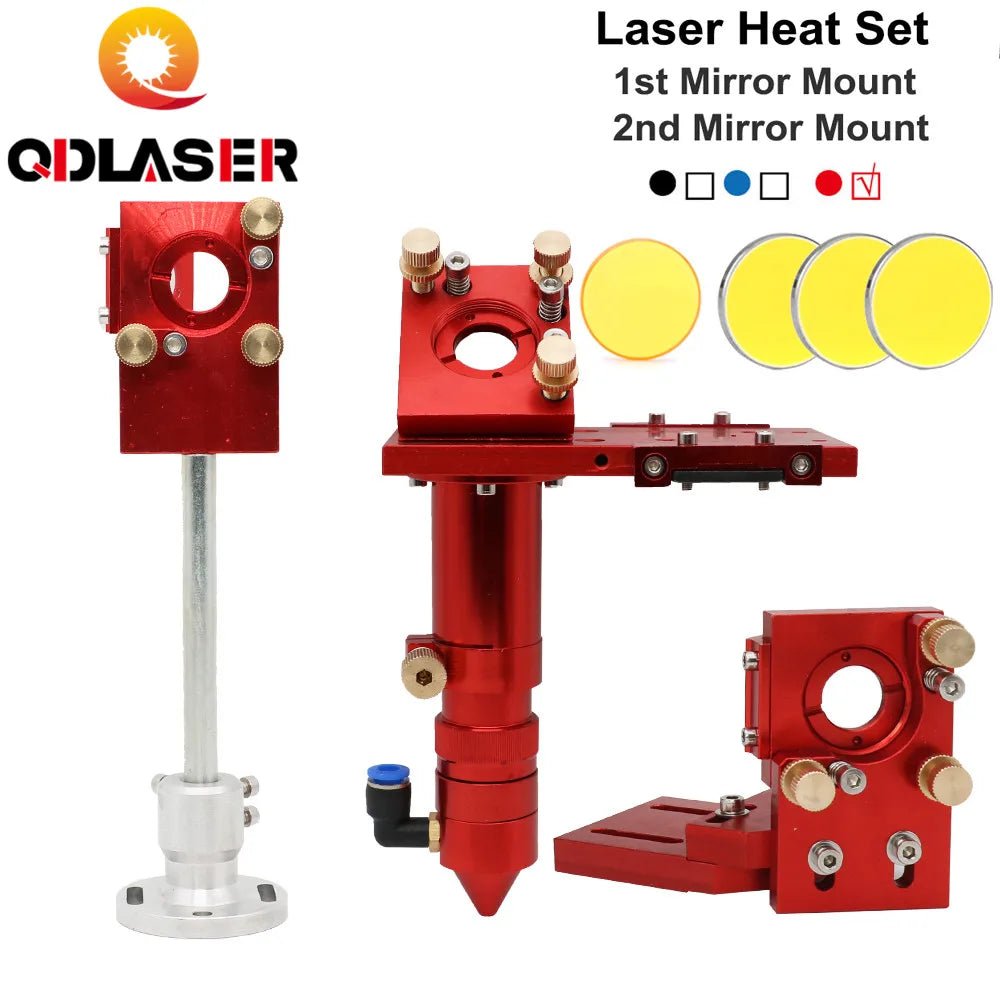 QDLASER  E Series Co2 Laser Head Set 20mm Reflect Mount with Focus Len Mirrors for Laser Engraver and Cutting Machine Parts