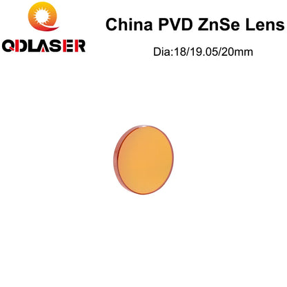 PVD ZnSe China Co2 Laser Lens Dia.18/19/ 19.05 /20mm  FL38.1/50.8/63.5/76.2/101.6mm for Engraving/cutting Machines