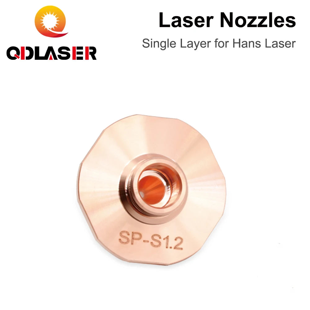 QDLASER DaZu SP Laser Nozzles a Type Plum Blossom Edge Single Layer Dia.28mm H15 Caliber 1.6mm&1.8mm for Hans Laser